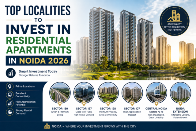 Top Localities to invest in residential apartments in noida 2026