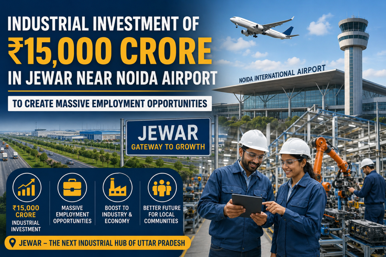 Industrial Investment of ₹15,000 Crore in Jewar Near Noida Airport to Create Massive Employment Opportunities