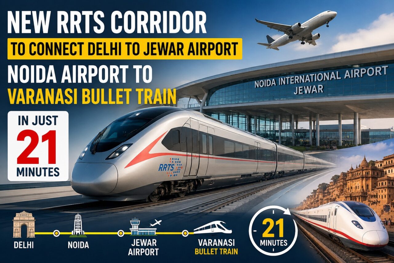 New RRTS Corridor to Connect Delhi to Jewar Airport, Noida Airport to Varanasi Bullet Train in 21 Minutes