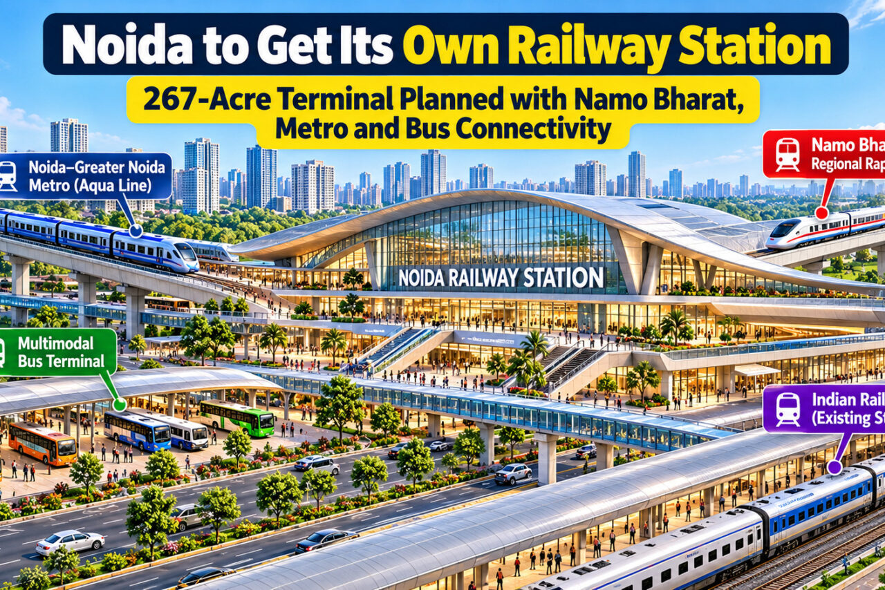 Noida to Get Its Own Railway Station: 267-Acre Terminal Planned with Namo Bharat, Metro and Bus Connectivity